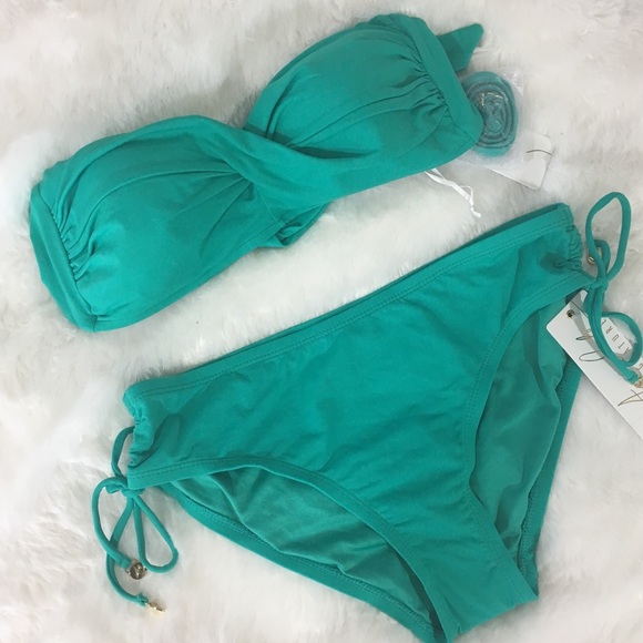 Anne Cole Other - 🆑 Anne Cole Bandeau Bikini Set Peacock